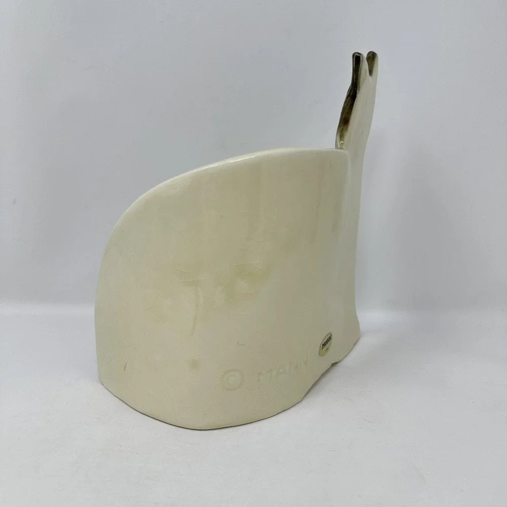 Vintage Seymour Mann Japan Siamese Cat‎ Ceramic Flat Curved Figurine Blue Eyes